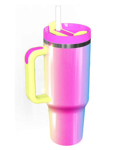 Meoky 40oz Tumbler with Handle, Leak-proof Lid and Straw, Insulated Coffee  Mug