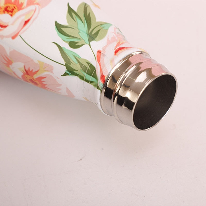 Floral Fusion Stainless Steel Double Wall Bottle