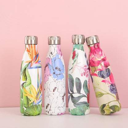 Floral Fusion Stainless Steel Double Wall Bottle