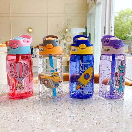 Spill-Proof Sippy Bottles with Straws and Lids – Portable Beverage Cups for Toddlers and Kids