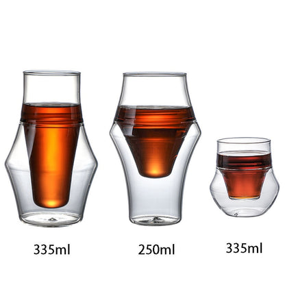 Creative Anti-scalding Double Glass Cup