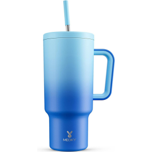 Meoky 40oz Tumbler with Handle, Leak-proof Lid and Straw, Insulated  Carnival